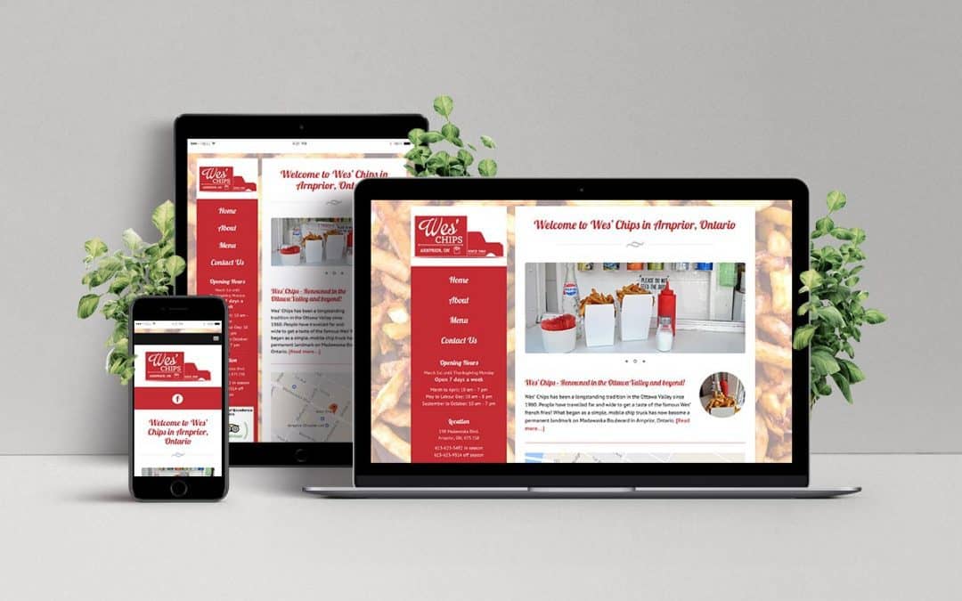 Website for Wes’ Chips